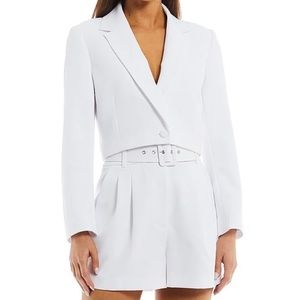 Gianni Bini Sadie Cropped Long Sleeve Notch Lapel Coordinating Blazer